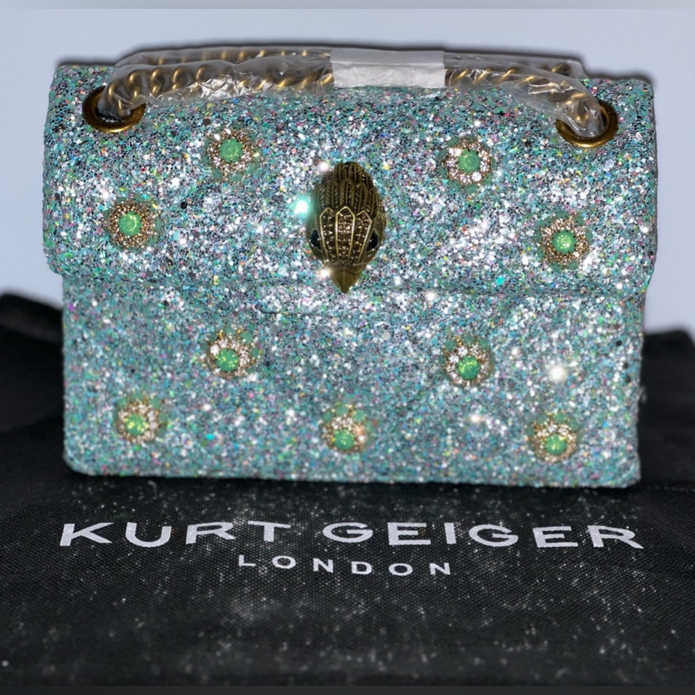 KURT GEIGER LONDON Kensington Mini Embellished Glitter Crossbody